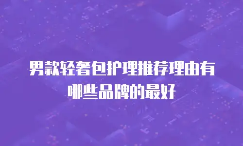 男款轻奢包护理推荐理由有哪些品牌的最好