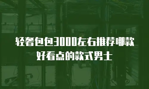 轻奢包包3000左右推荐哪款好看点的款式男士