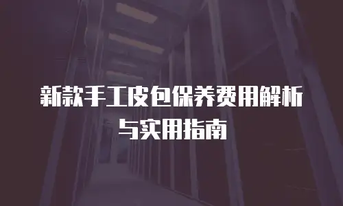 新款手工皮包保养费用解析与实用指南