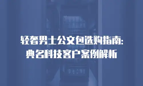 轻奢男士公文包选购指南：典名科技客户案例解析