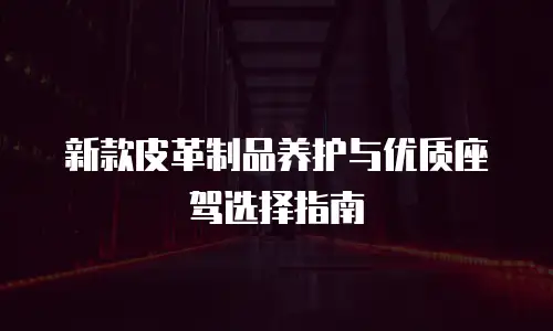 新款皮革制品养护与优质座驾选择指南