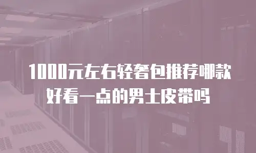 1000元左右轻奢包推荐哪款好看一点的男士皮带吗