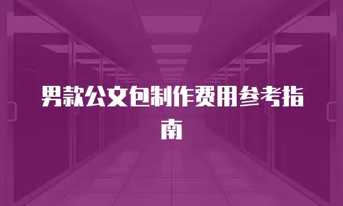 男款公文包制作费用参考指南