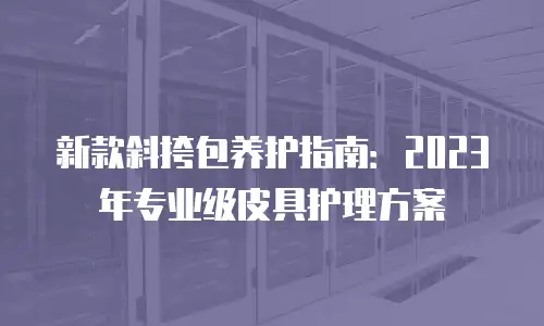 新款斜挎包养护指南：2023年专业级皮具护理方案