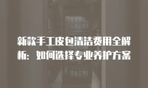 新款手工皮包清洁费用全解析：如何选择专业养护方案
