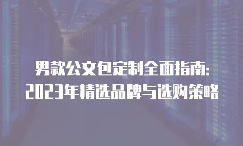 男款公文包定制全面指南：2023年精选品牌与选购策略