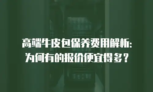 高端牛皮包保养费用解析：为何有的报价便宜得多？