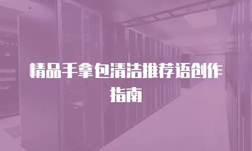 精品手拿包清洁推荐语创作指南