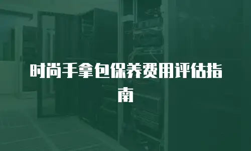 时尚手拿包保养费用评估指南