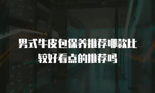 男式牛皮包保养推荐哪款比较好看点的推荐吗