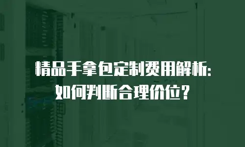 精品手拿包定制费用解析：如何判断合理价位？