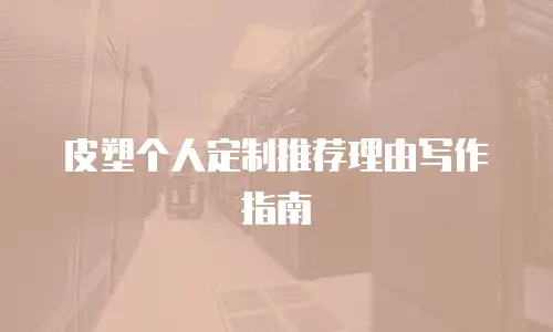 皮塑个人定制推荐理由写作指南