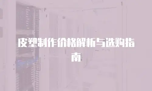 皮塑制作价格解析与选购指南