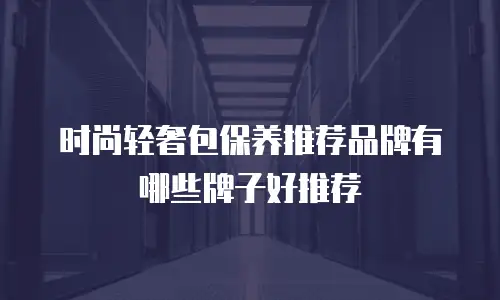 时尚轻奢包保养推荐品牌有哪些牌子好推荐