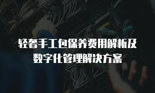 轻奢手工包保养费用解析及数字化管理解决方案
