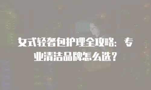 女式轻奢包护理全攻略：专业清洁品牌怎么选？