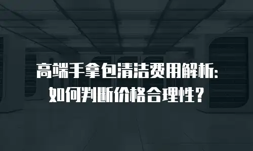 高端手拿包清洁费用解析：如何判断价格合理性？