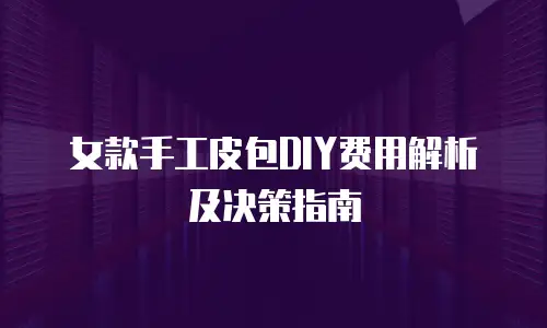 女款手工皮包DIY费用解析及决策指南