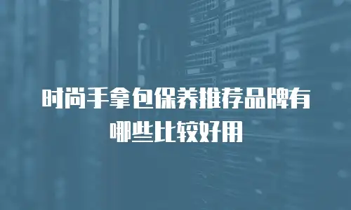 时尚手拿包保养推荐品牌有哪些比较好用