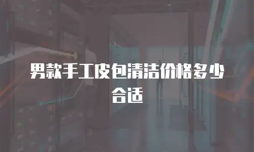 男款手工皮包清洁价格多少合适