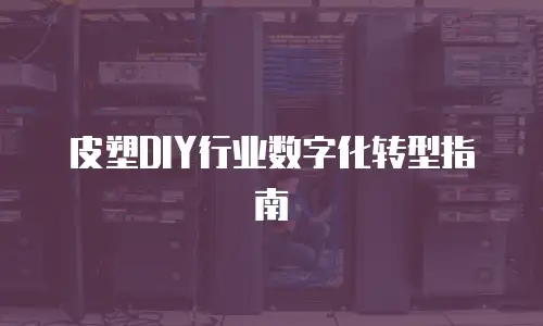 皮塑DIY行业数字化转型指南