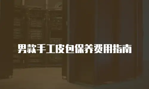 男款手工皮包保养费用指南