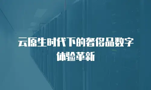 云原生时代下的奢侈品数字体验革新