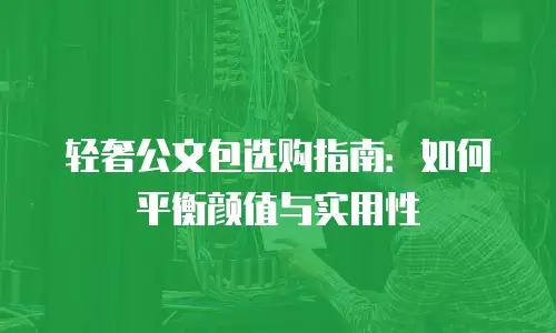 轻奢公文包选购指南：如何平衡颜值与实用性