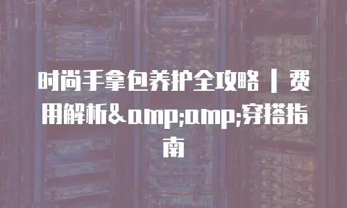 时尚手拿包养护全攻略 | 费用解析&穿搭指南