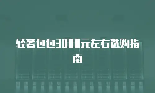 轻奢包包3000元左右选购指南