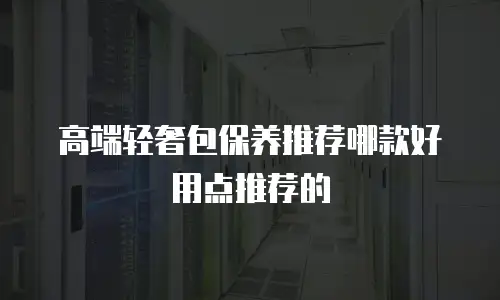高端轻奢包保养推荐哪款好用点推荐的