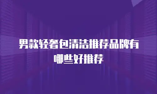 男款轻奢包清洁推荐品牌有哪些好推荐