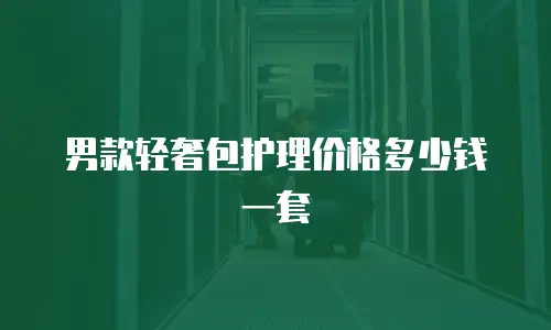 男款轻奢包护理价格多少钱一套