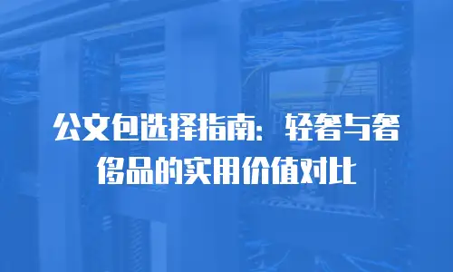 公文包选择指南：轻奢与奢侈品的实用价值对比