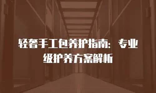 轻奢手工包养护指南：专业级护养方案解析