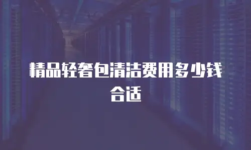精品轻奢包清洁费用多少钱合适