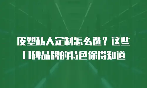 皮塑私人定制怎么选？这些口碑品牌的特色你得知道