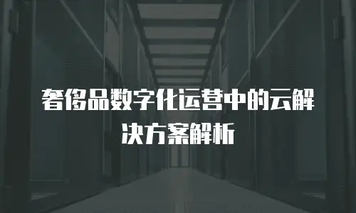 奢侈品数字化运营中的云解决方案解析
