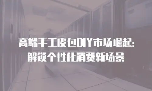 高端手工皮包DIY市场崛起：解锁个性化消费新场景