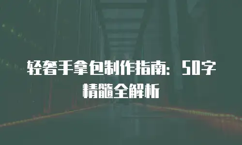 轻奢手拿包制作指南：50字精髓全解析