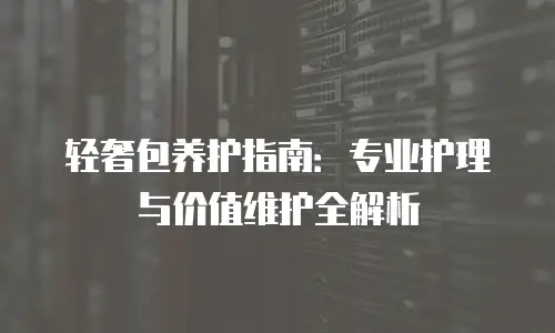 轻奢包养护指南：专业护理与价值维护全解析
