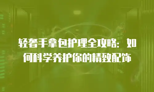 轻奢手拿包护理全攻略：如何科学养护你的精致配饰