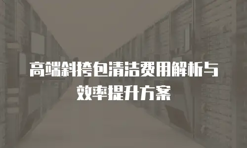 高端斜挎包清洁费用解析与效率提升方案