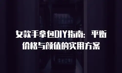 女款手拿包DIY指南：平衡价格与颜值的实用方案