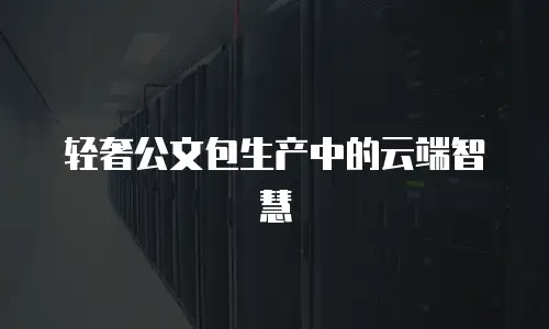 轻奢公文包生产中的云端智慧