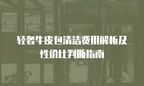 轻奢牛皮包清洁费用解析及性价比判断指南