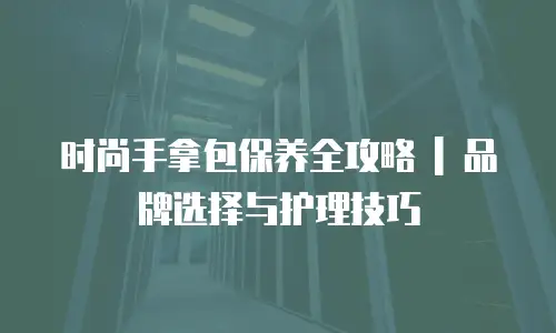 时尚手拿包保养全攻略 | 品牌选择与护理技巧
