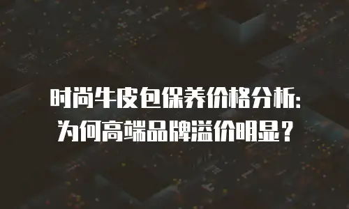 时尚牛皮包保养价格分析：为何高端品牌溢价明显？