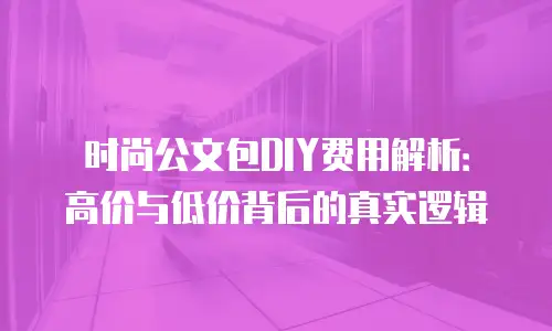 时尚公文包DIY费用解析：高价与低价背后的真实逻辑