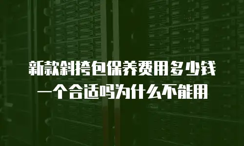新款斜挎包保养费用多少钱一个合适吗为什么不能用